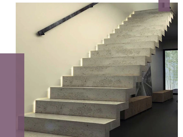 Облицовка бетонных лестниц в Городце от 4555 руб/м2