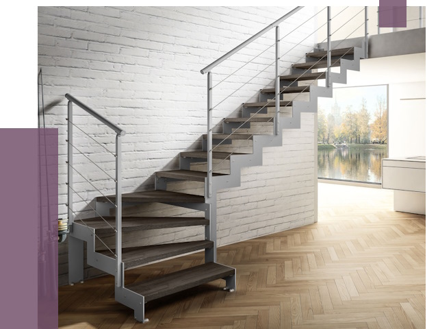 Г-образные лестницы под ключ в Городце от 36696 руб. | ПРОЛЁТ-Грд