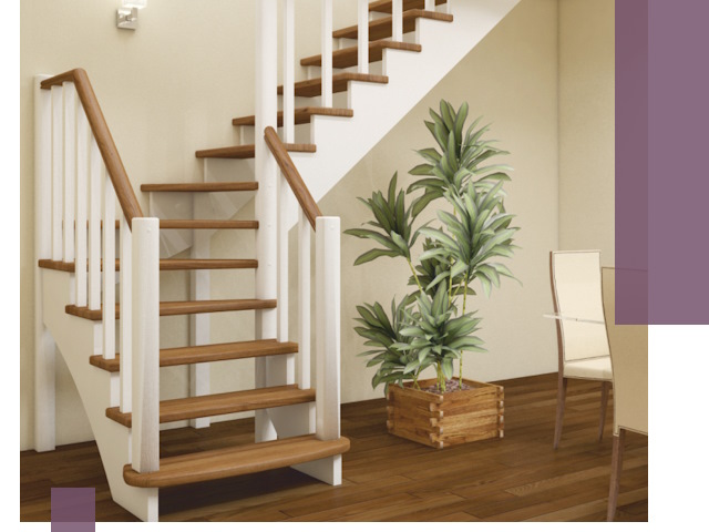 Г-образные лестницы под ключ в Городце — изготовление и монтаж