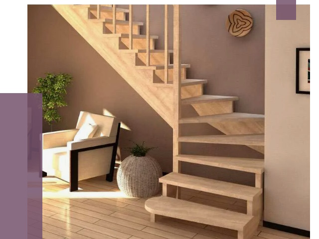 Изготовление Г-образных лестниц в Городце от 18728 руб. 