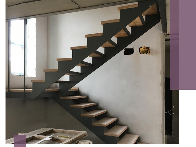 Изготовление лестниц на металлокаркасе в Городце от производителя