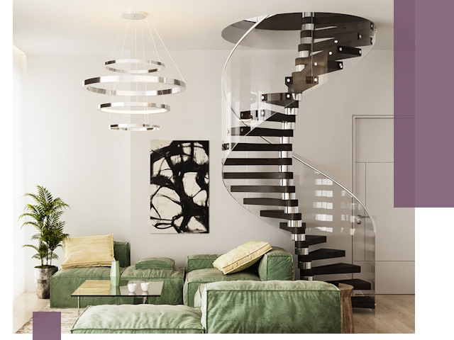 Лестницы для двухуровневой квартиры в Городце — изготовление и монтаж