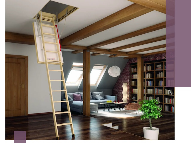 Чердачные лестницы под ключ в Городце: изготовление и монтаж