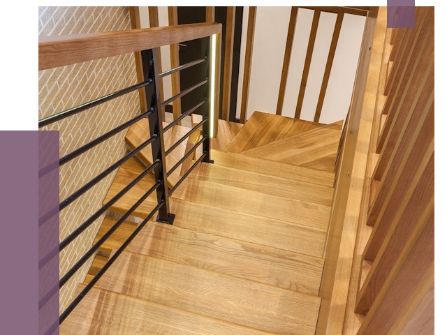 Лестницы из ясеня в Городце под ключ от 9921 руб. 