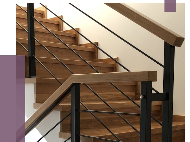 Обшивка металлической лестницы деревом в Городце от 4302 руб.
