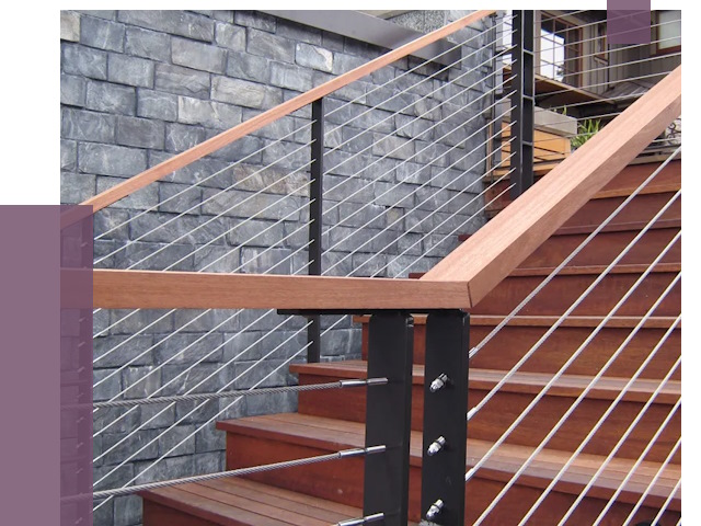 Тросовые перила под ключ в Городце от 7693 руб.