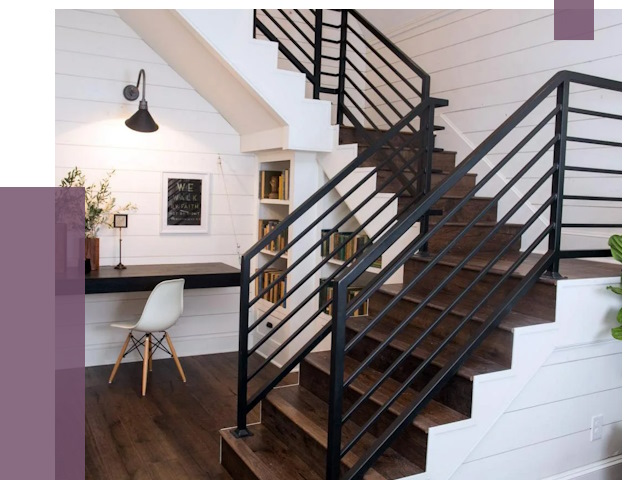 Перила для лестницы в доме в Городце от 7339 руб. — ПРОЛЁТ-Грд