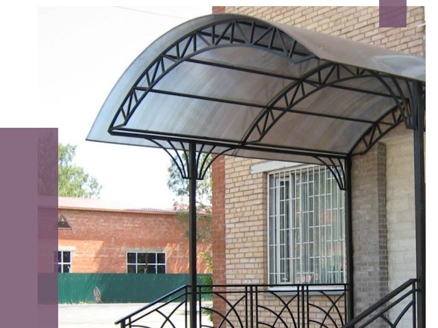 Металлические навесы и козырьки в Городце от 12654 руб.