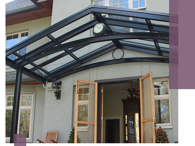 Изготовление и монтаж навесов и козырьков в Городце