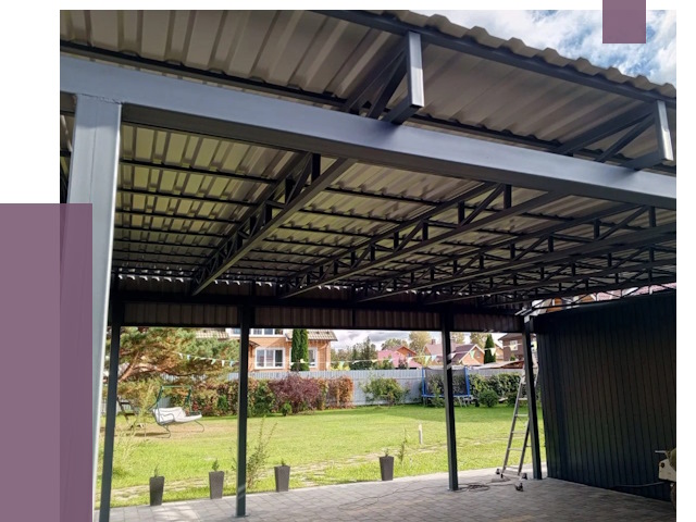 Монтаж навесов в Городце от 7289 руб. — установка навеса | ПРОЛЁТ-Грд