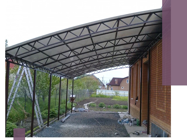 Профессиональный монтаж навесов под ключ в Городце