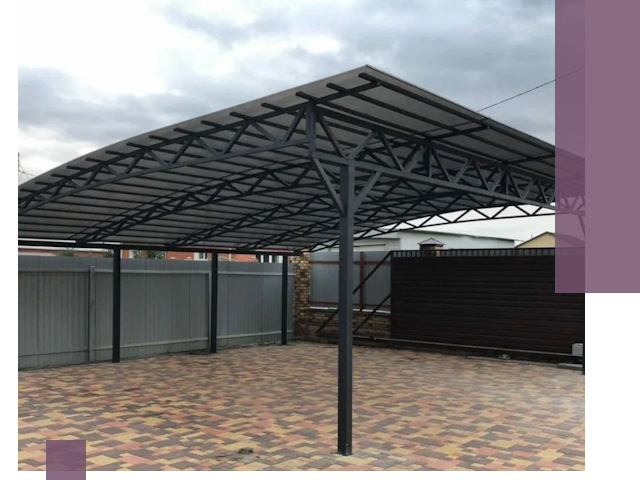 Недорогие навесы под ключ в Городце — изготовление и монтаж