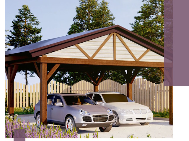 Навесы для автомобиля в Городце — изготовление и монтаж