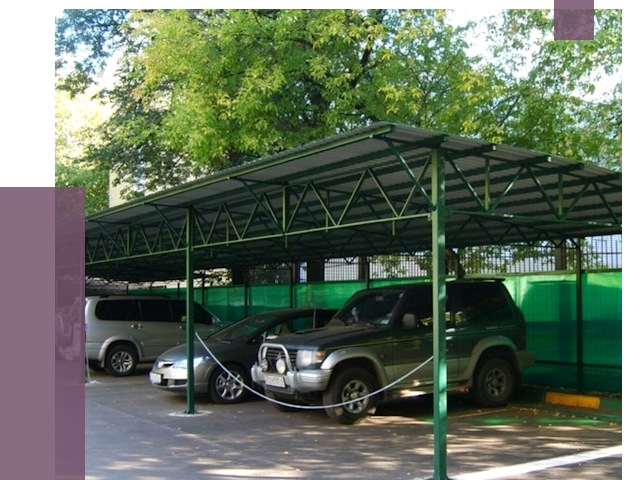 Навесы для парковки в Городце от 79466 руб. заказать | ПРОЛЁТ-Грд