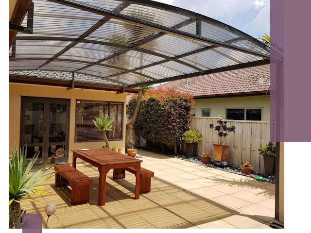 Навесы во двор под ключ в Городце — изготовление и монтаж