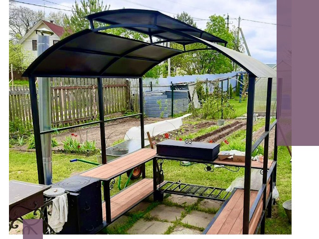 Навесы для барбекю в Городце: изготовление, монтаж и демонтаж