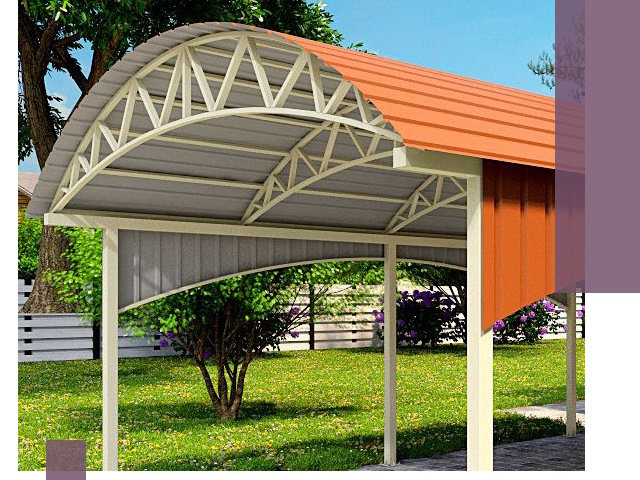 Навесы из профнастила под ключ в Городце — установка и монтаж