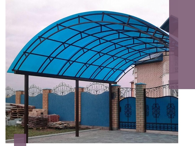 Арочные навесы под ключ в Городце — изготовление и монтаж