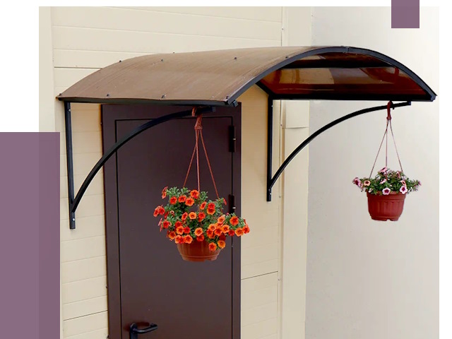 Козырьки над входом в Городце от 14678 руб.  | ПРОЛЁТ-Грд