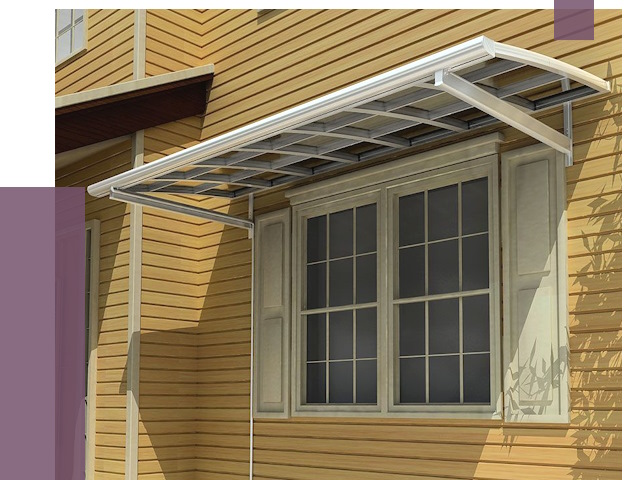 Козырьки над окнами в Городце от 7542 руб. — монтаж, покупки | ПРОЛЁТ-Грд