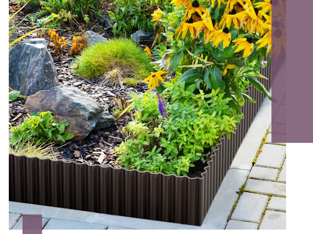 Металлические бордюры для клумб в Городце — производство и монтаж