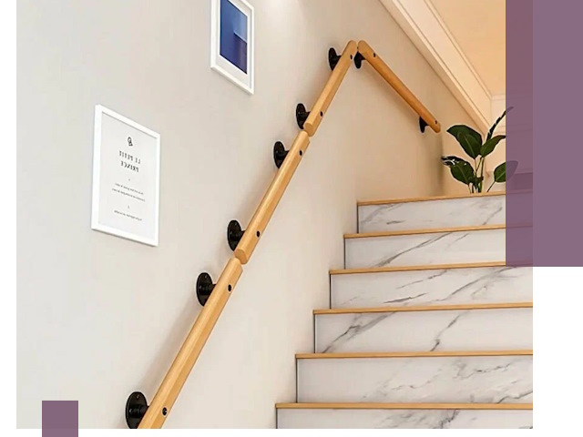 Поручни металлические и деревянные под ключ в Городце