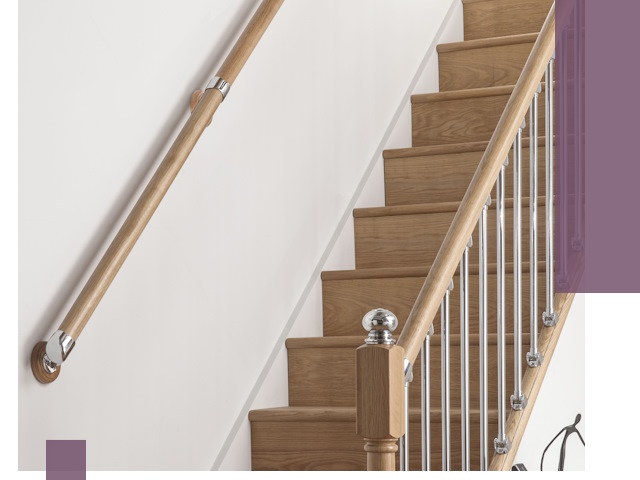 Пристенные поручни из стали и нержавейки под монтаж в Городце